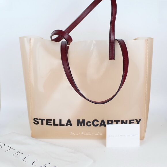 NEW Stella McCartney PVC Logo Tote Bag | Large Eco Bag for Daily, Beach & Travel - Picture 1 of 16